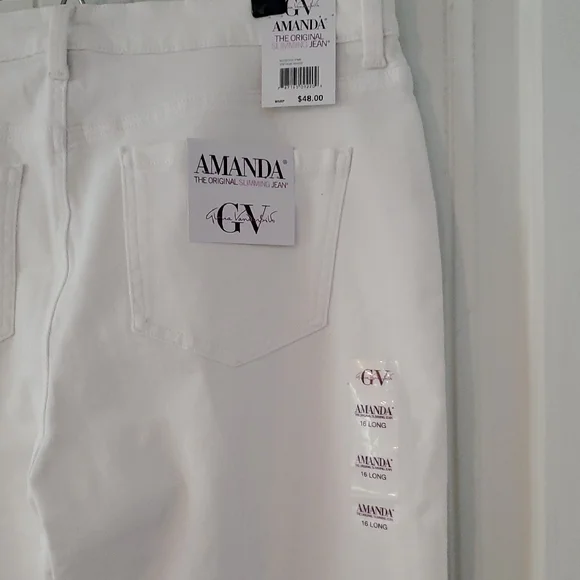 Gloria Vanderbilt White Straight Leg Jeans - Picture 5 of 5